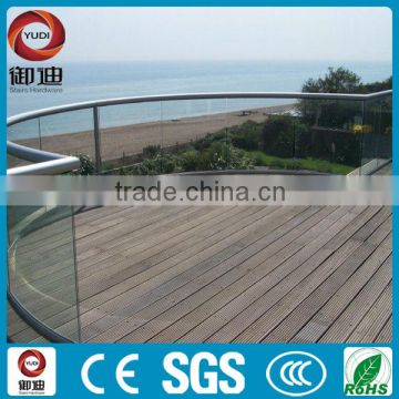 outdoor deck framless glass balustrades design