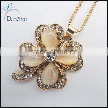 High quality flower charm pendant necklace