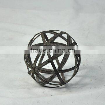 13B537MC-J Small vintage wrought iron ball ,wholesale garden art deco ornaments