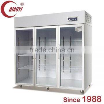 QIAOYI B2 Clear Glass Showcase for Bakery