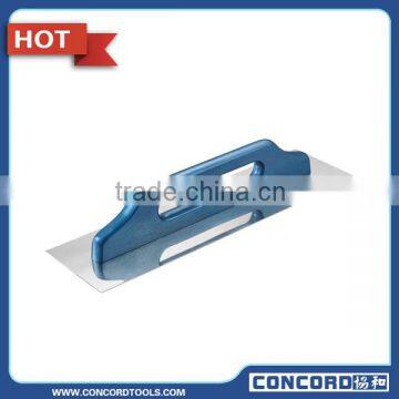 380mm Concrete Plastering trowel with Silver Blue Wooden Handle , Cement Trowel