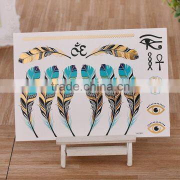 New Necklace Bracelets Tattoo Metal Silver Golden Temporary Tattoos Sticker For Adults photo-5