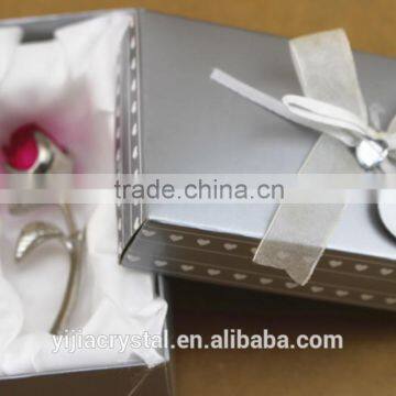 Factory Directly Sale AAA k9 Crystal Miniature Rose Flower for Wedding Gift Decoration Home photo-6