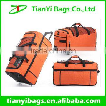 2014 sky travel luggage,polo trolley luggage,top quality nylon luggage bag belt