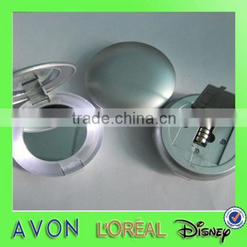 plastic spray silver paint makeup mirror with LED light