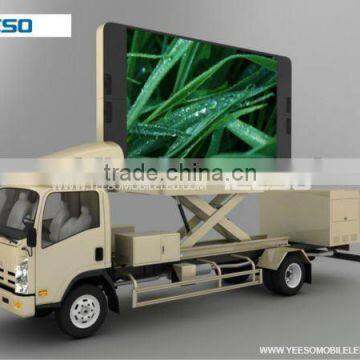 YES-T12 Mounted Mobile LED Advertising Vehicle, LED display screen, for road show,live broadcasting