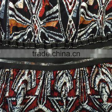 New Promotion Latest Dress Designs Black Sleeveless Printed Slim Button Belt Decoration Lady Fashion Dress photo-6