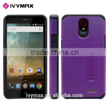 IVYMAX China Guangzhou wholesale purple pc+black tpu phone case for zte n9132