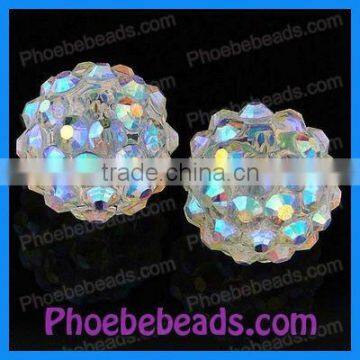 12mm Resin Rhinestone Crystal Ball Beads (BRB-014)