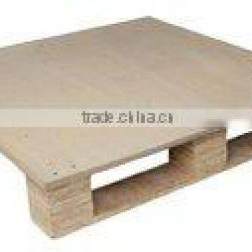 plywood pallet with block