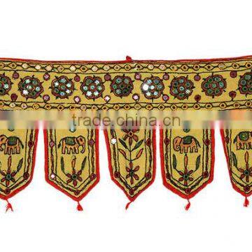 Vintage Indian Door valances window Hanging Embroidered Toran Home