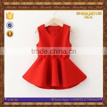 latest beautiful casual children pretty red girls dress