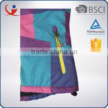 Fashion Winter Windproof Waterproof Nylon Colorful Jacket Ski Woman