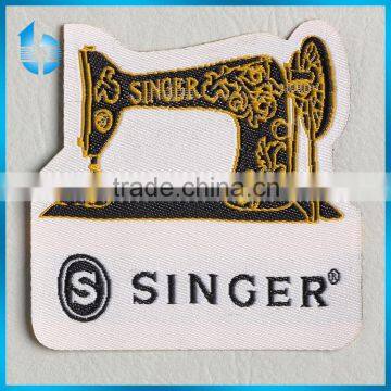 Die-cut fuse interlining with gum Irregular clothing label for sewing machine