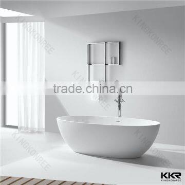 Artificial stone wall corner bathtub , stone bath tub