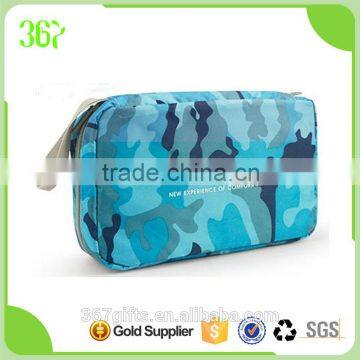 2016 Fashion Design Travel Polyester Camouflage Hanging Toilet Bag