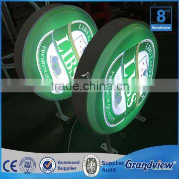 Acrylic Vacuum Forming LED illuminated Signage Round for Outdoor Advertising
