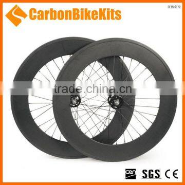 Custom Logo CBK TW88C Bicycle Carbon Track Wheel 88mm Deep Clincher