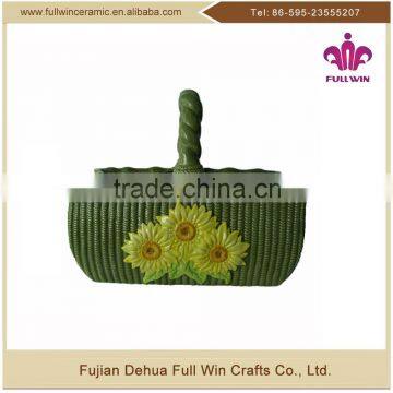 wholesale cheap decorative woven Ceramic Fruit Basket