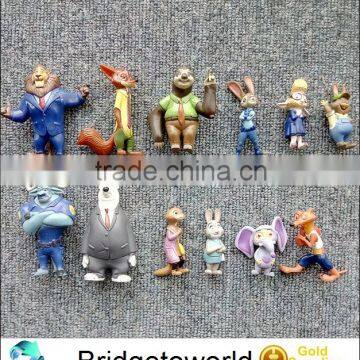 12pcs 4-7cm New Movie For Zootopia Toys Cartoon Utopia Action Figure Mini Models