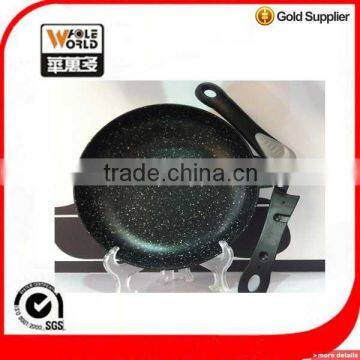 folding handle with stone coating fry pan