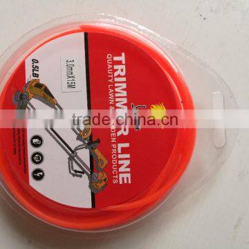 15m High Quality Nylon Colorful Suqare Trimmer Line With Blister Donut