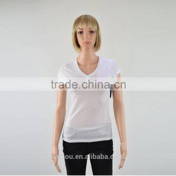 2016 Women's V Neck Pure Color Fitness T-shirts photo-2