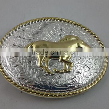 "GOLDEN HORSE" BELT WESTERN BUCKLE