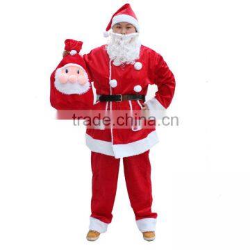 Wholesale hot selling mans Velvet Santa Christmas dress men's clothes