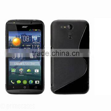 black tpu case for Acer Liquid E700 black case with high quality factory price