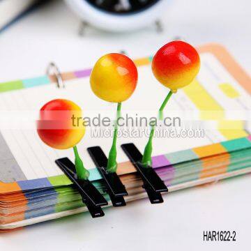 2016 Newest customized seoul fashion high children hair ornament fruit hairpin clips