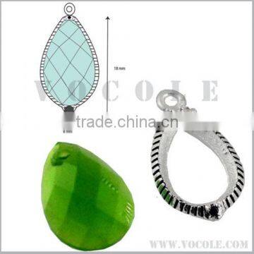 Big oval natural stone pendant earring customized OEM design jewelry