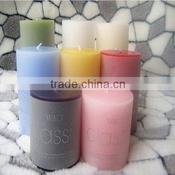 Different design of pillar candles