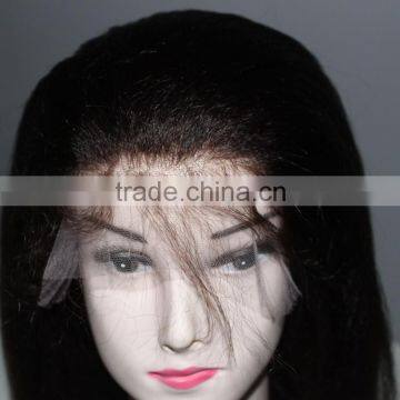 french lace aliexpress human hair wigs Yaki human hair wig swiss lace silk bleached top knots human hair wig