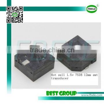 Hot sell 1.5v 75DB 12mm smt transducer SMT1265XB