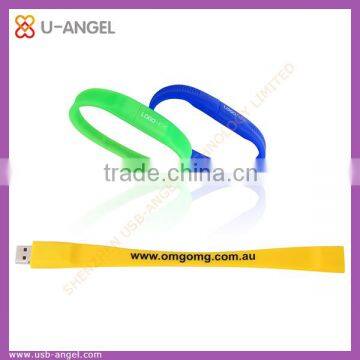 Best gift wristband usb memory stick,bracelet usb drives bulk cheap with top quality logo customized