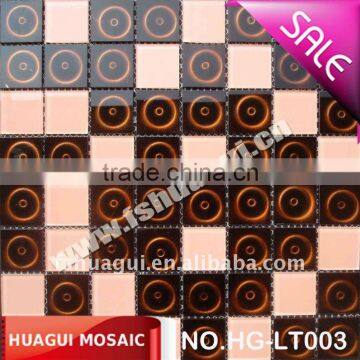 Swirl New Design Special 3 D Sqare Glass Mosaic Wall Tiles Mosaic/Mosaico Manufacturer in Foshan