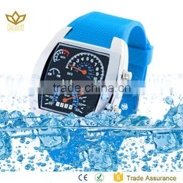 New style blue silicone strap stainless steel back 5ATM resistant watch men watch aero watches