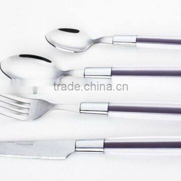 stainless steel cutlery with plastic handle