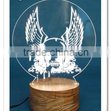 For chiristmas decoration 3d acrylic light night light for kids