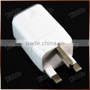 US UK EU Plug 5V 2.4A Dual USB Travel Charger White photo-3