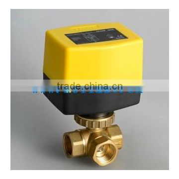 brass three-way motorized valve,brass tee valve,triple-valve