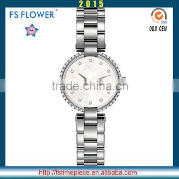 FS FLOWER - Small Slim Stone Watch Ladies Girls