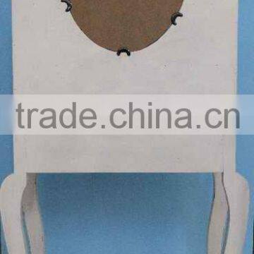 French Vintage White Wooden Dressing Table With Mirror and Stool photo-3