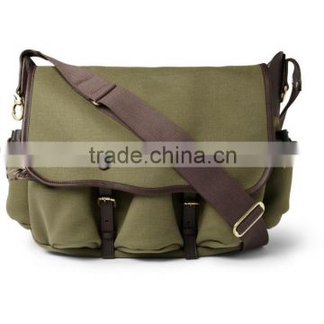 canvas messenger bags with leather trim