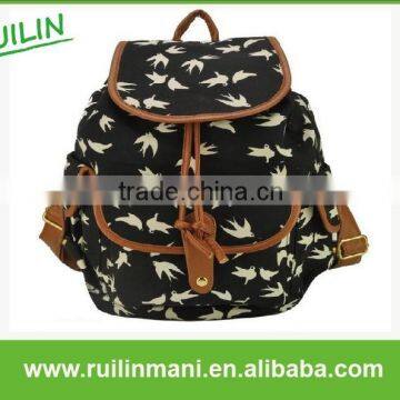 Unique Canvas Birds Backpack photo-3