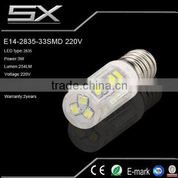 High quality 110v 220v e12 e14 3w 300lm mini corn light bulb