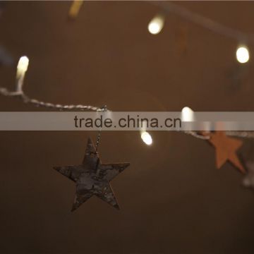 10L Battery Operate Wooden Star Christmas LED String Light