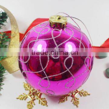 2016 hotsale Christmas colorful hanging tree glass ball