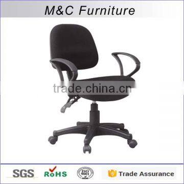 High quality two handles tilt tension adjustable black fabric chair